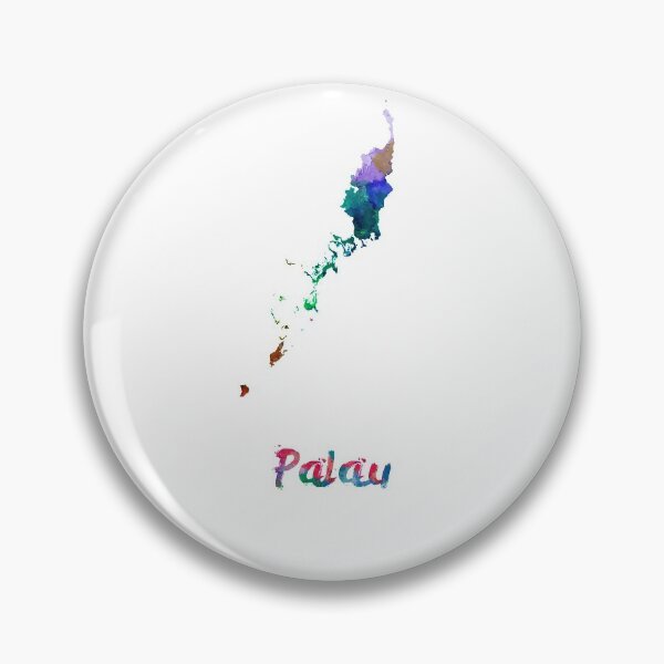 Item preview, Palau watercolor map designed and sold by paulrommer.