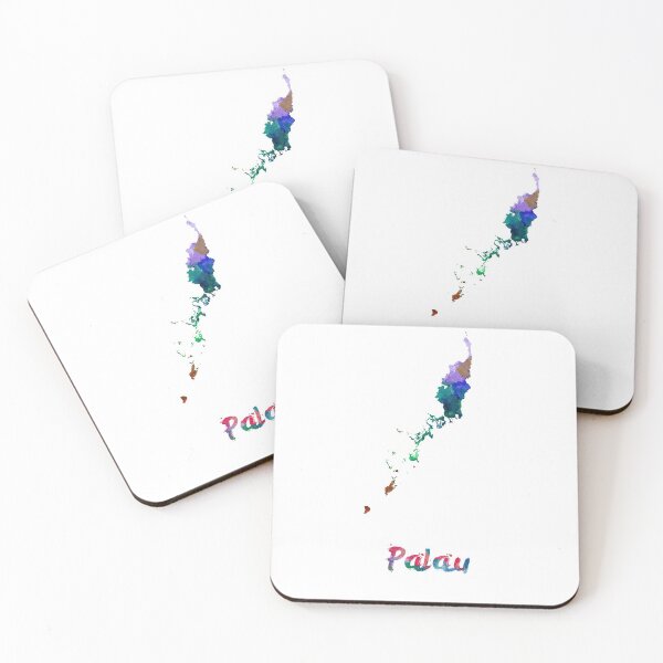 Item preview, Palau watercolor map designed and sold by paulrommer.
