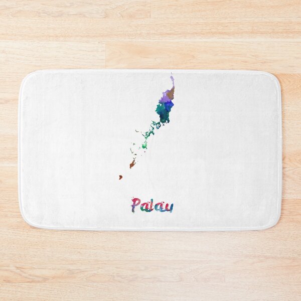 Item preview, Palau watercolor map designed and sold by paulrommer.
