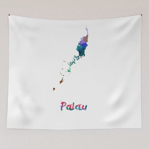 Item preview, Palau watercolor map designed and sold by paulrommer.