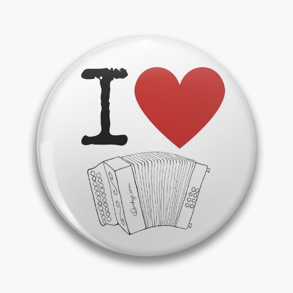 Item preview, I Heart Accordion I Love Accordion - Diatonic Button Accordion designed and sold by SavageMyrtle.