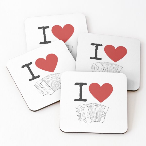 Item preview, I Heart Accordion I Love Accordion - Diatonic Button Accordion designed and sold by SavageMyrtle.