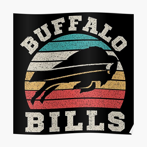 NFL Buffalo Bills Vintage 1990's Established 1960 Red Buffalo Team Logo  Pennant