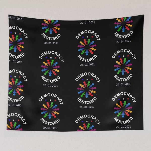 Item preview, Democracy restored, Democracy has prevailed, Inauguration Day 2021, Jo Biden, Kamala Harris designed and sold by Pattycool.