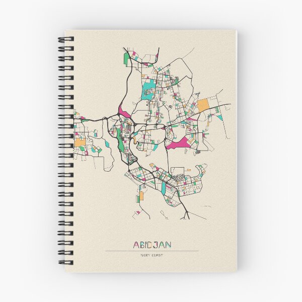 Item preview, Abidjan, Ivory Coast Street Map designed and sold by A Deniz Akerman.