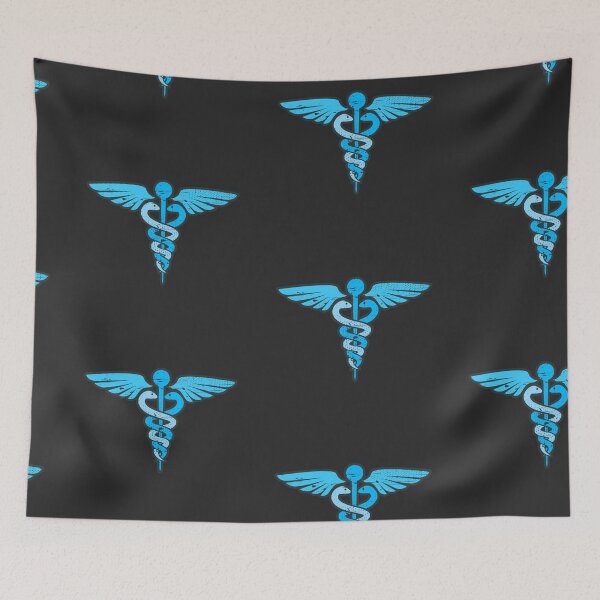 Item preview, Caduceus, Blue Distressed Staff Of Hermes designed and sold by Chubuter.