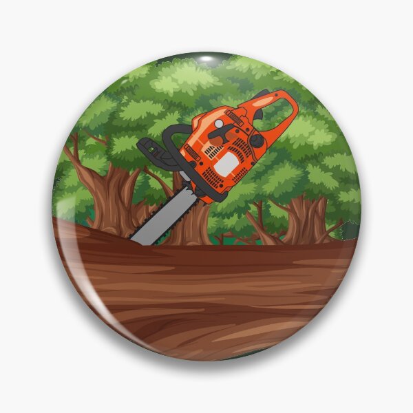 Item preview, Chainsaw in forest portrait  designed and sold by LaftaDesign.