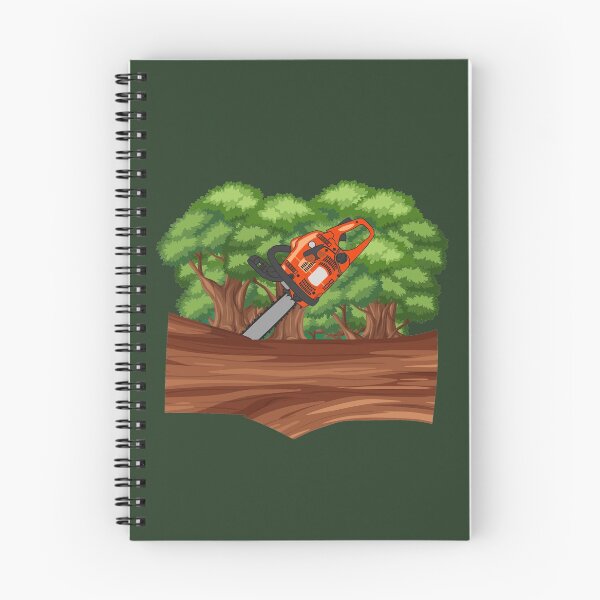 Item preview, Chainsaw in forest portrait  designed and sold by LaftaDesign.