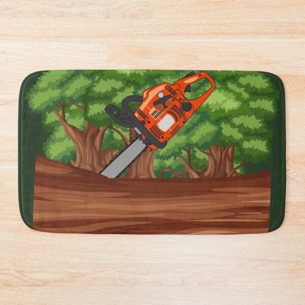 Item preview, Chainsaw in forest portrait  designed and sold by LaftaDesign.