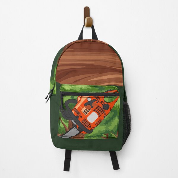 Item preview, Chainsaw in forest portrait designed and sold by LaftaDesign.