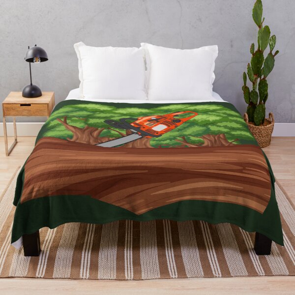 Item preview, Chainsaw in forest portrait  designed and sold by LaftaDesign.