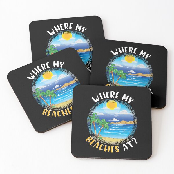 Item preview, Funny Where My Beaches At? Beach Vacation Pun designed and sold by perfectpresents.
