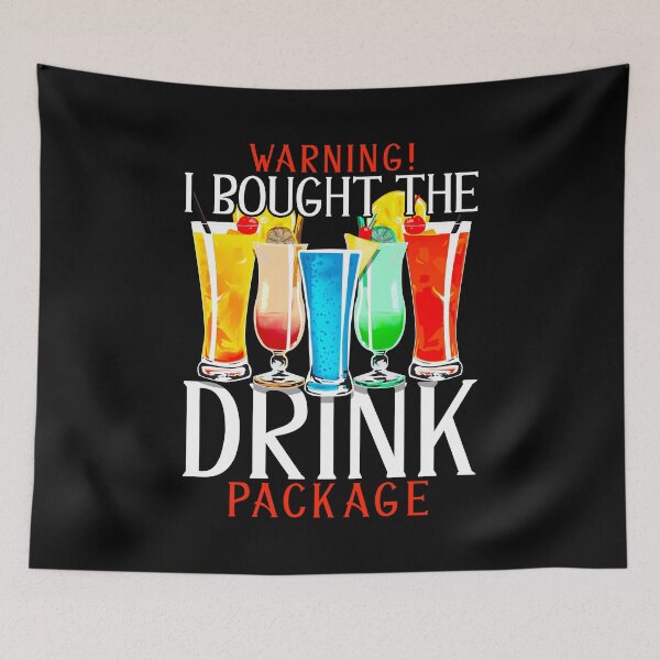 Item preview, Warning! I Bought The Drink Package Funny Vacation designed and sold by perfectpresents.