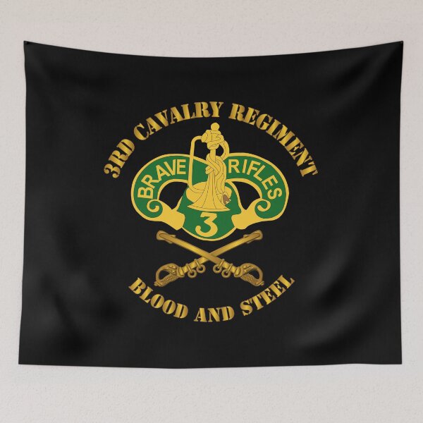 Item preview, Army - 3rd Cavalry Regiment DUI - Blood and Steel designed and sold by Military Insignia Products.