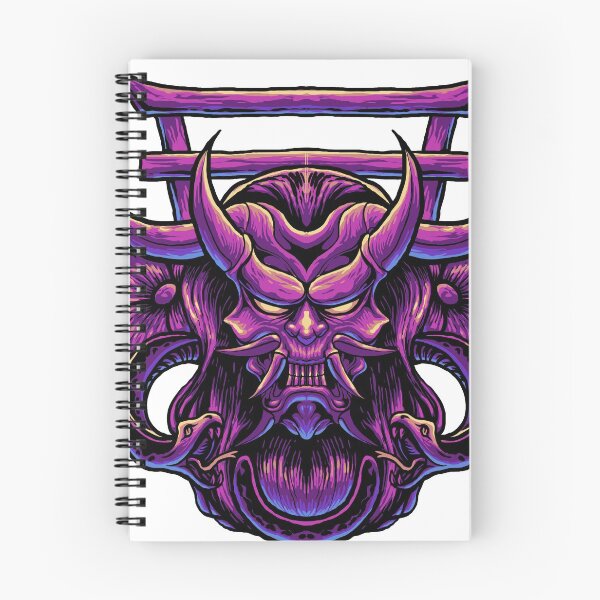 Item preview, Purple Oni With Flowers And Snakes Art designed and sold by JTS STORE.