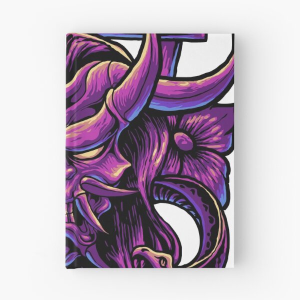 Item preview, Purple Oni With Flowers And Snakes Art designed and sold by JTS STORE.