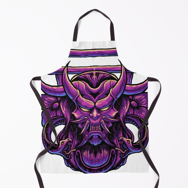 Item preview, Purple Oni With Flowers And Snakes Art designed and sold by JTS STORE.