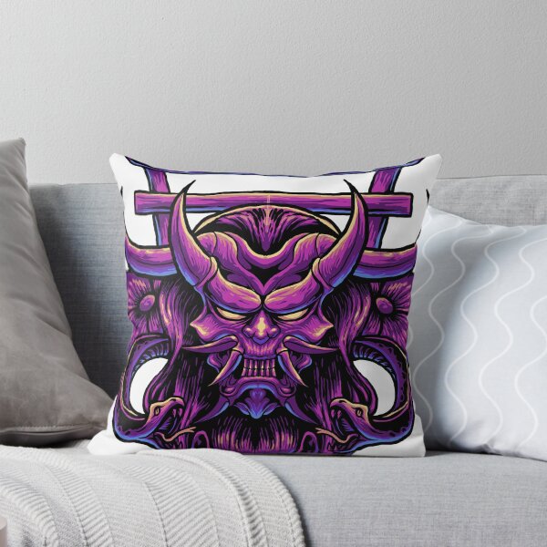 Item preview, Purple Oni With Flowers And Snakes Art designed and sold by JTS STORE.
