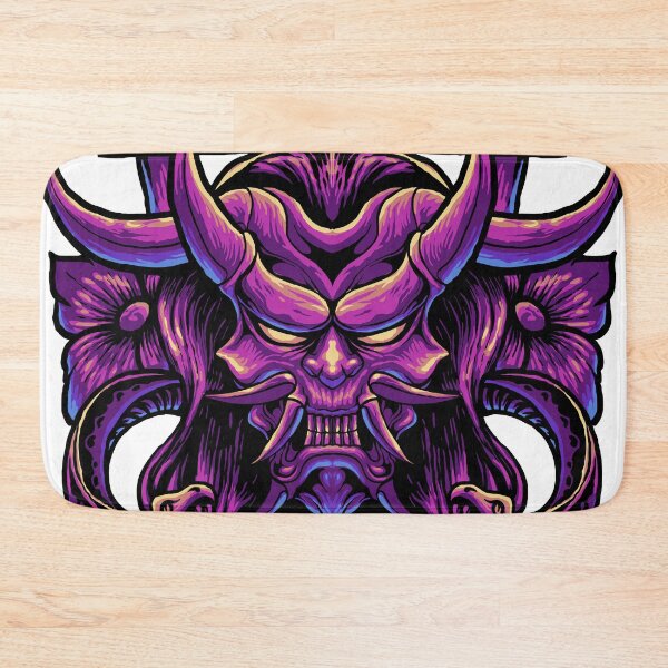 Item preview, Purple Oni With Flowers And Snakes Art designed and sold by JTS STORE.
