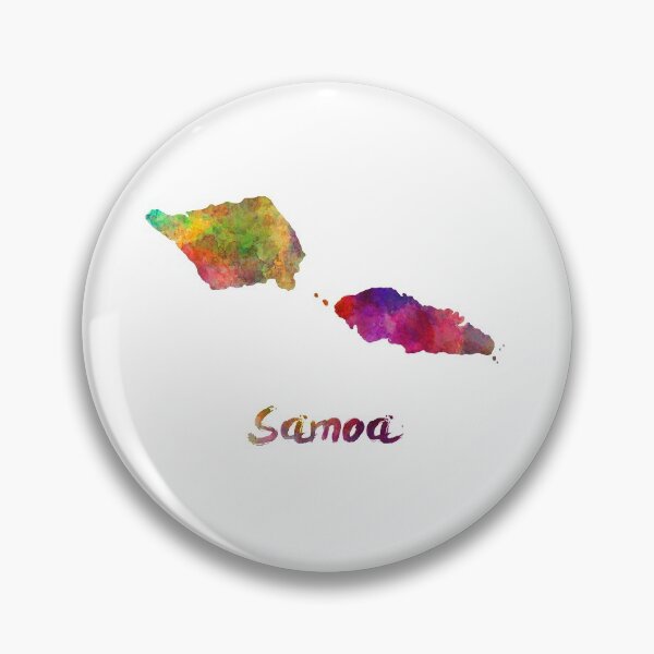Item preview,  Samoa watercolor map designed and sold by paulrommer.