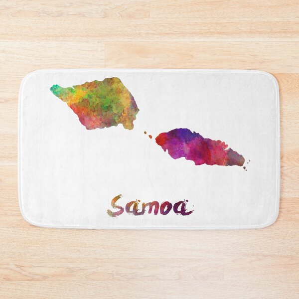 Item preview,  Samoa watercolor map designed and sold by paulrommer.
