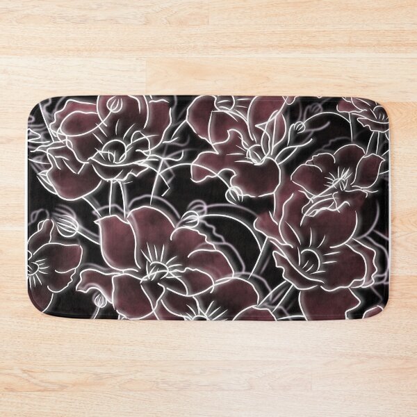 Item preview, Pink Flowers on Black designed and sold by arialiuia.