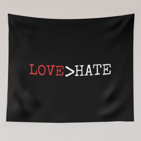 Item preview, love > hate, tee, birthday gift, gift, anti racism shirt,  designed and sold by ASsi-Eve.