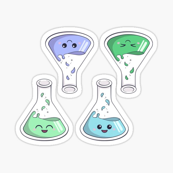 Cute Laboratory Flask Pattern Sticker