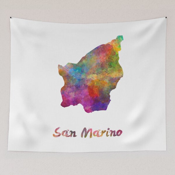 Item preview, Watercolor map san marino designed and sold by paulrommer.