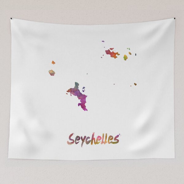 Item preview, Seychelles watercolor map designed and sold by paulrommer.