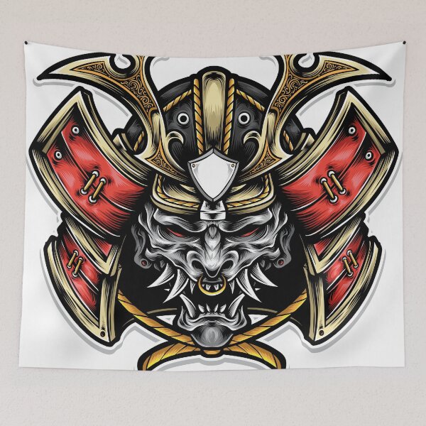 Item preview, Demon Samurai With Helmet Mask Art designed and sold by JTS STORE.