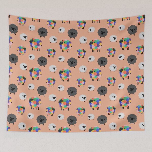 Item preview, Rainbow Sheep - Pink designed and sold by Jennie Mahoney.