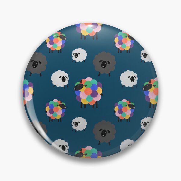 Item preview, Rainbow Sheep Pattern - Blue designed and sold by Jennie Mahoney.