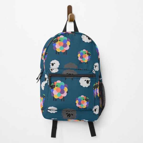 Item preview, Rainbow Sheep Pattern - Blue designed and sold by Jennie Mahoney.