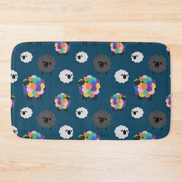 Item preview, Rainbow Sheep Pattern - Blue designed and sold by Jennie Mahoney.