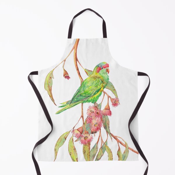 Item preview, Musk Lorikeet and eucalyptus branch watercolour painting designed and sold by Zoya Makarova.