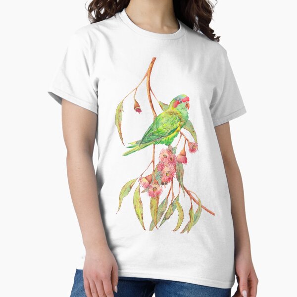 Item preview, Musk Lorikeet and eucalyptus branch watercolour painting designed and sold by Zoya Makarova.