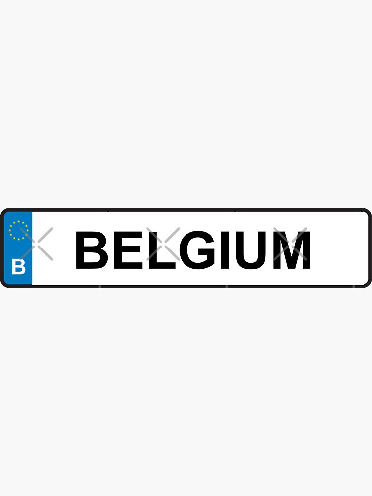 "Realistic Belgium License Plate" Sticker for Sale by Twarrior Redbubble