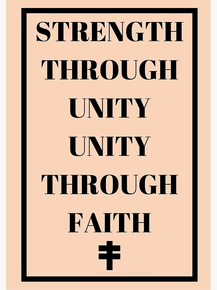 Strength Through Unity Unity Through Faith V for Vendetta" Greeting Card by  Not-Steve | Redbubble