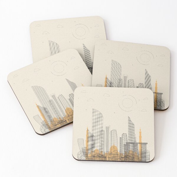 Item preview, Abstract City Posters: Abu Dhabi, UAE designed and sold by A Deniz Akerman.