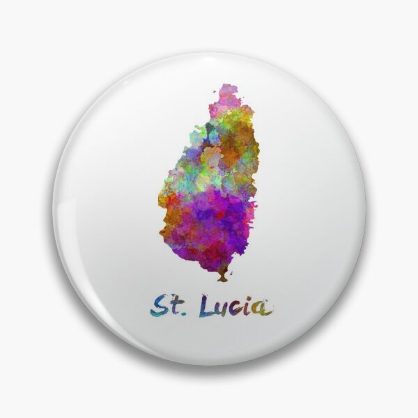 Item preview, Watercolor map st lucia designed and sold by paulrommer.