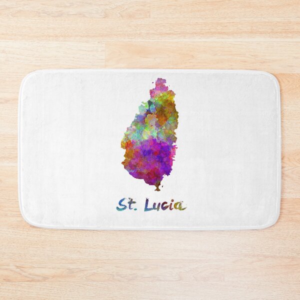 Item preview, Watercolor map st lucia designed and sold by paulrommer.