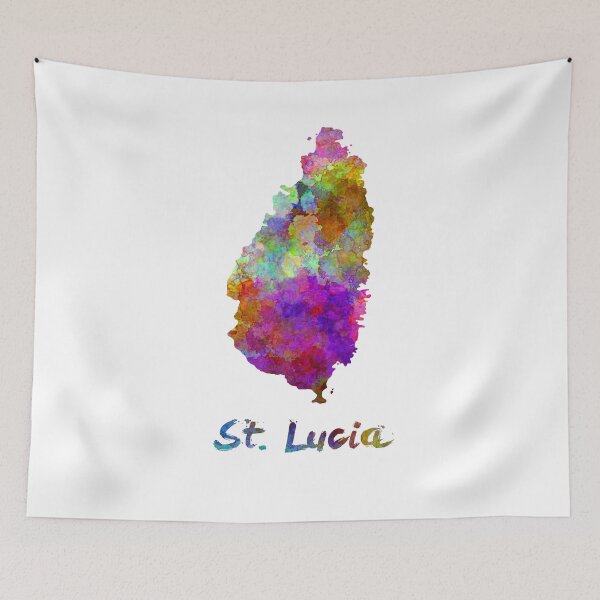 Item preview, Watercolor map st lucia designed and sold by paulrommer.