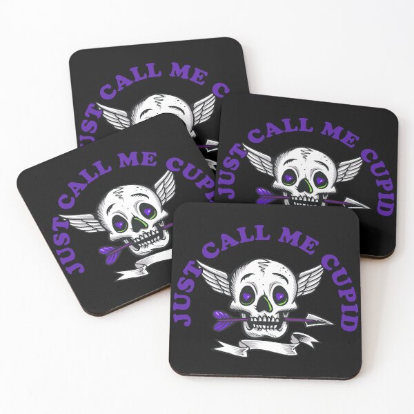Item preview, Just Call Me Cupid - Cute Cupid Skull - Purple designed and sold by NoMatterLab.