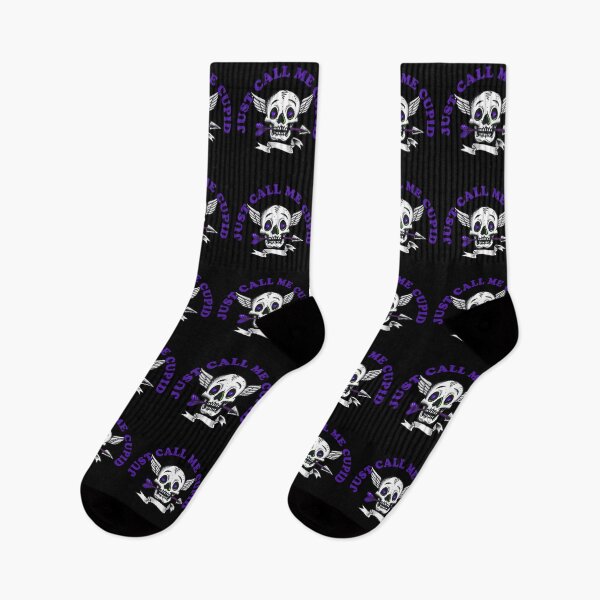 Item preview, Just Call Me Cupid - Cute Cupid Skull - Purple designed and sold by NoMatterLab.