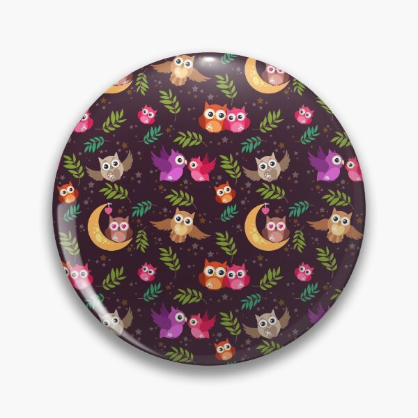 Item preview, Owl Bird Love Couple Bird Pattern designed and sold by SSK Designs.