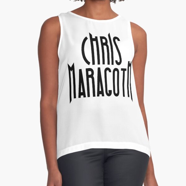 Chris Maragoth Logo black Sleeveless Top