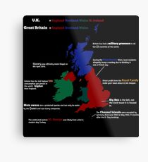 UK infographic Metal Print