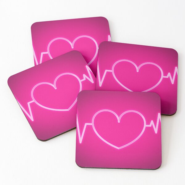 Item preview, Neon heart on pink background designed and sold by Galo4ka555.
