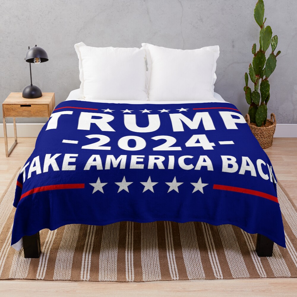 Donald Trump 2024 Take America Back Election Throw Blanket